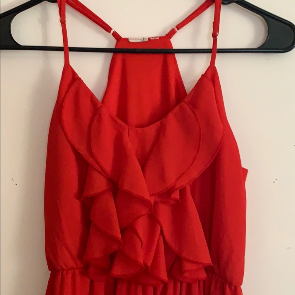 Red Ruffle Dress - Picture 3 of 3